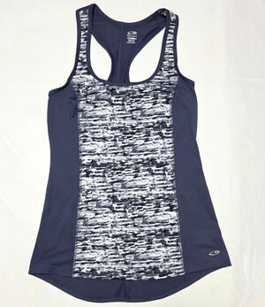 C9 Champion DuoDry Women's Racerback Athletic Tank Top Gray Blue Size XS